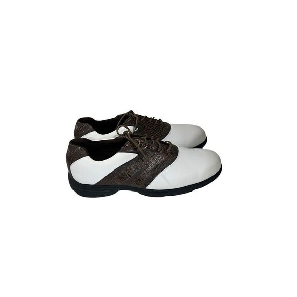 Etonic Men’s Golf Shoes White & Brown Saddle Style -  Size 13 - Picture 11 of 11